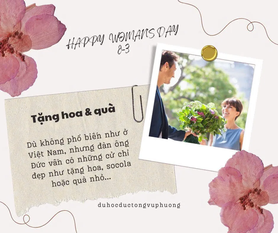Ngày Quốc tế Phụ nữ ở Đức - Tặng hoa và quà
